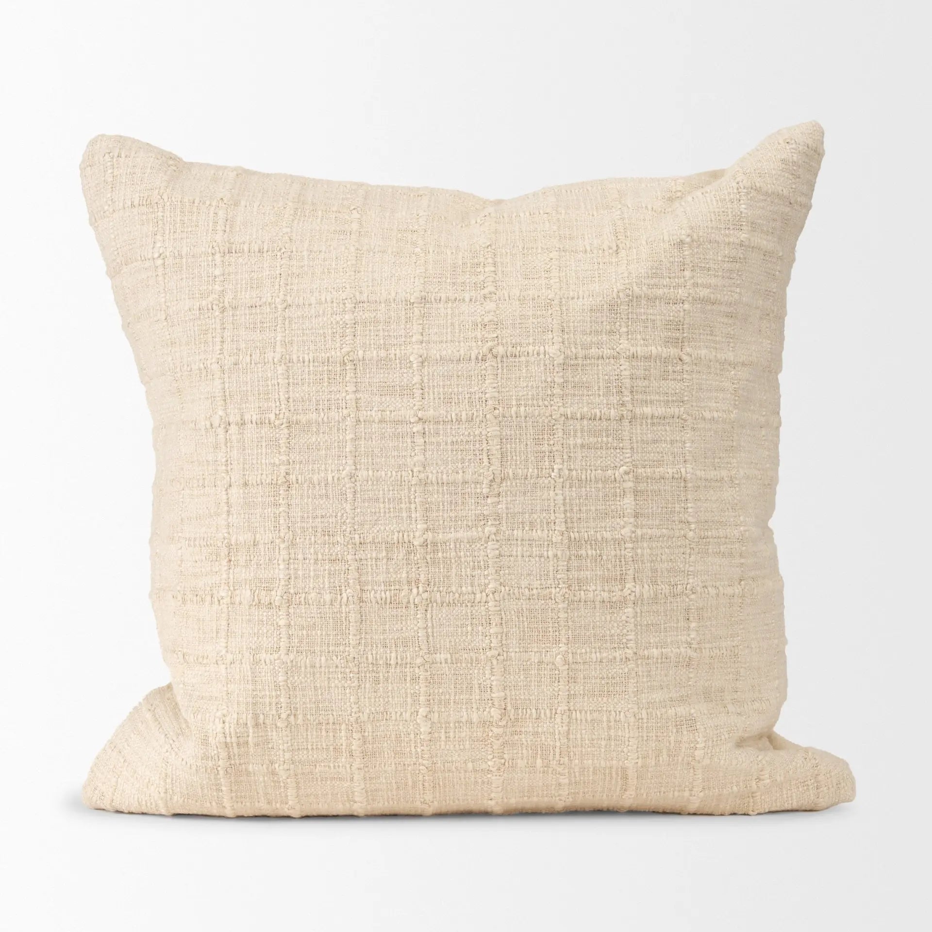 22" Ivory Cotton Blend Throw Pillow Cover Homeroots Home Decor