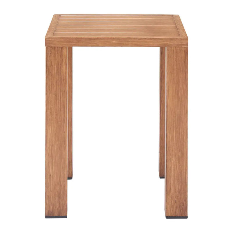 22" Natural Aluminum Square End Table Homeroots Living Room