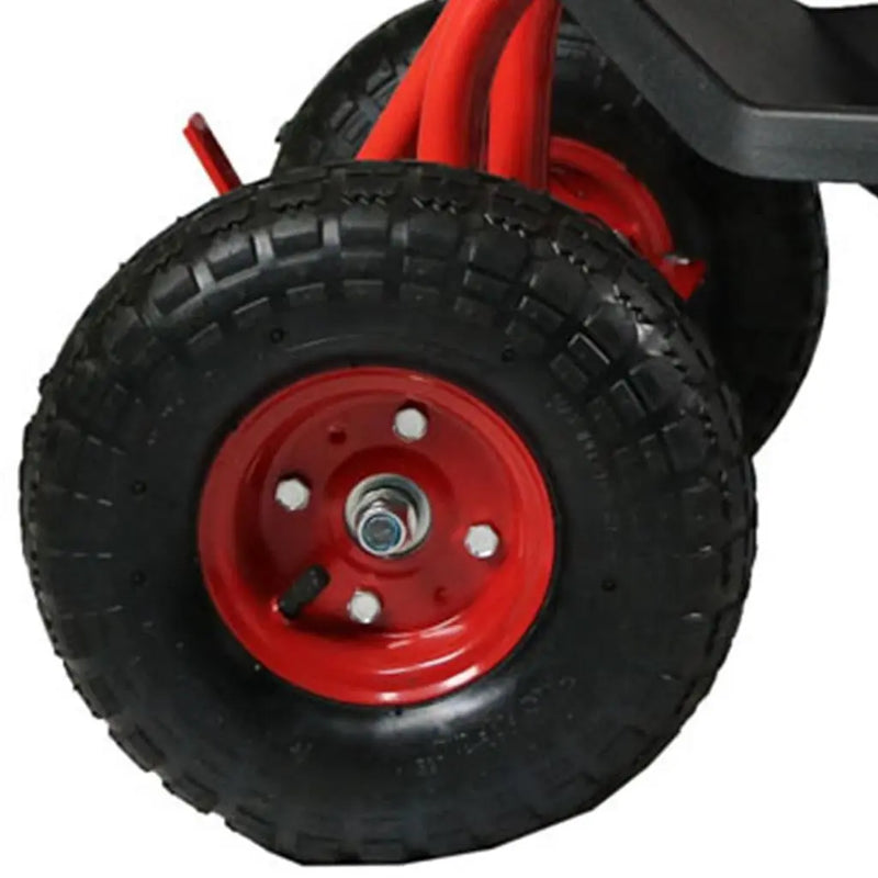 22" Red Steel Garden Stool Homeroots Outdoor
