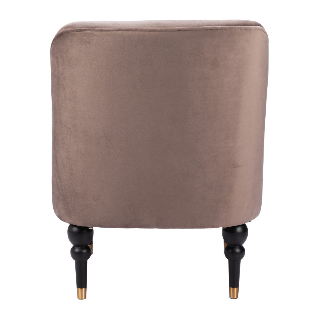 22" Taupe And Black And Gold Velvet And Upholstered Side Chair Homeroots Living Room