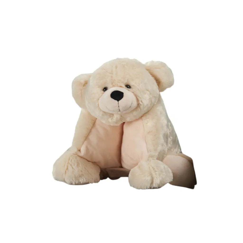 22" X 18" Ivory Bear Throw Pillow Homeroots Home Decor