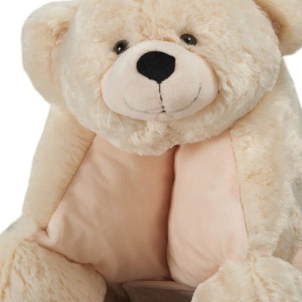 22" X 18" Ivory Bear Throw Pillow Homeroots Home Decor