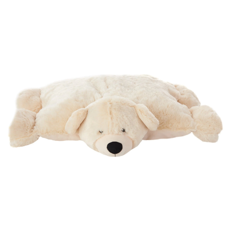22" X 18" Ivory Bear Throw Pillow Homeroots Home Decor