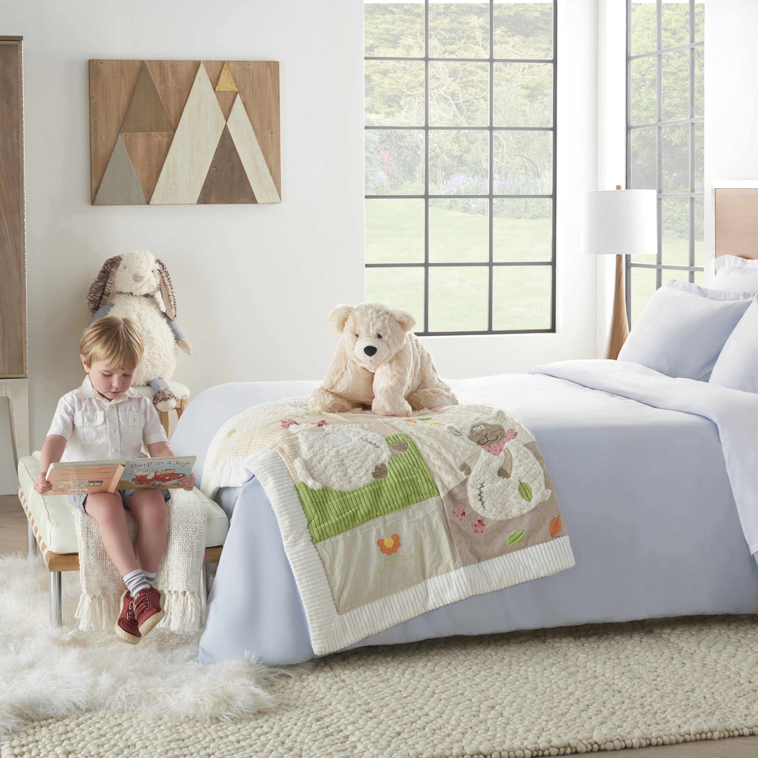 22" X 18" Ivory Bear Throw Pillow Homeroots Home Decor