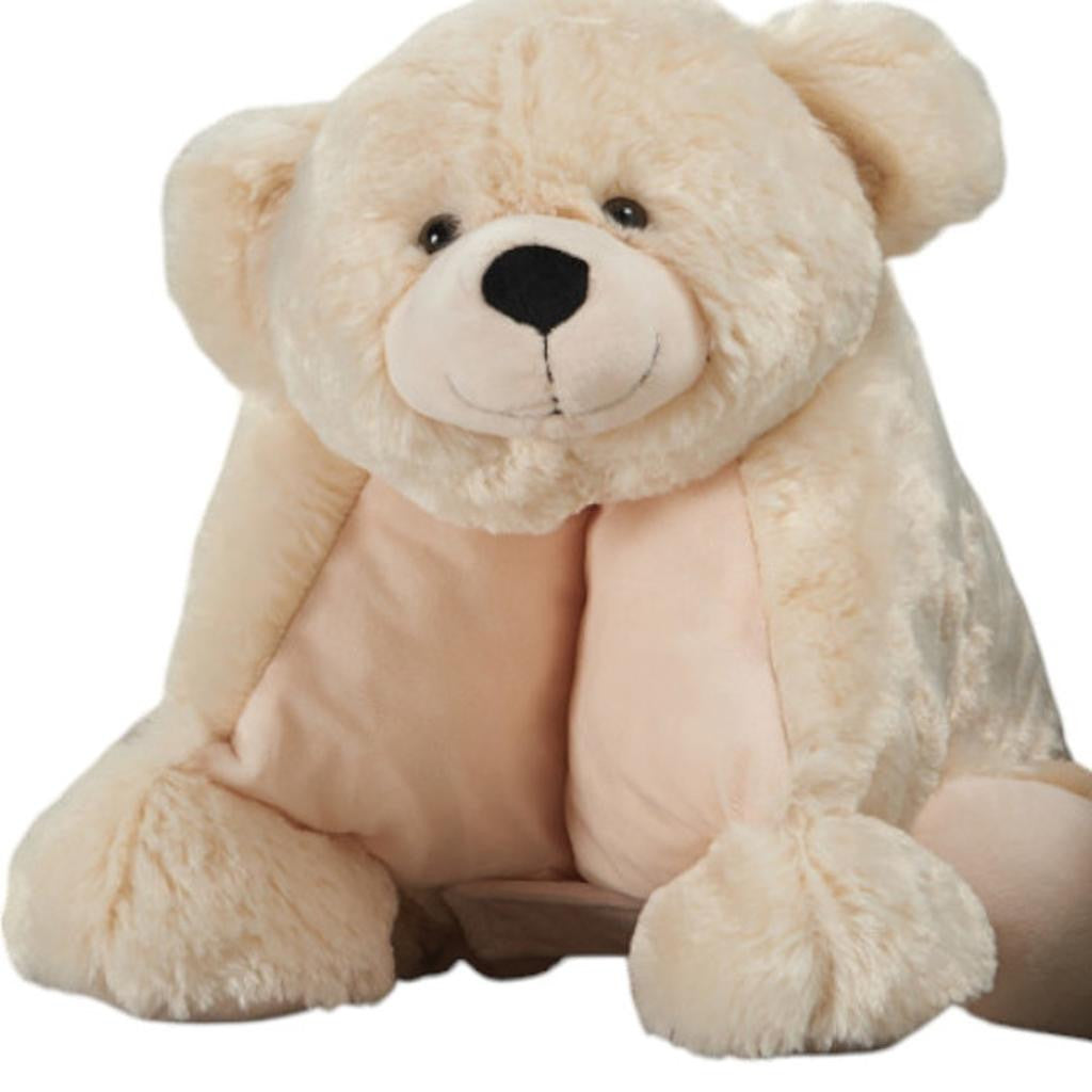 22" X 18" Ivory Bear Throw Pillow Homeroots Home Decor