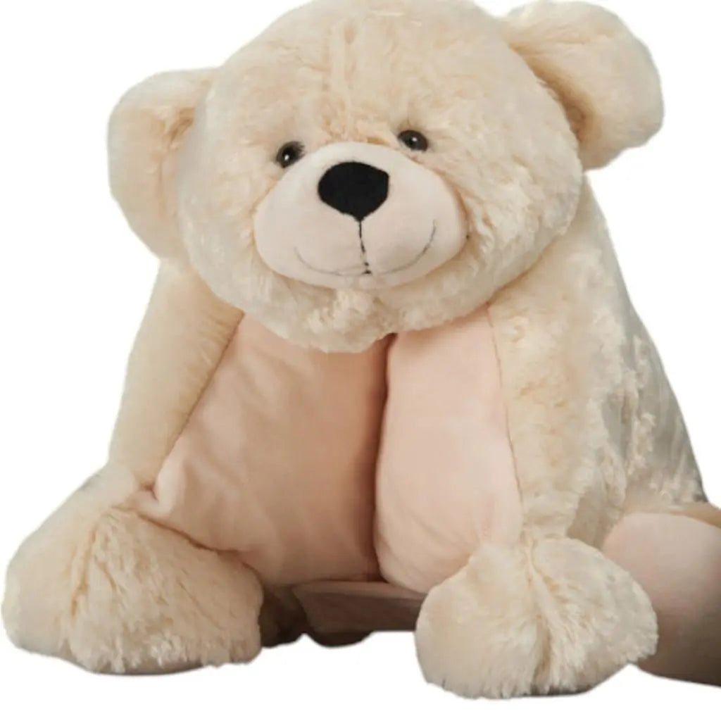 22" X 18" Ivory Bear Throw Pillow Homeroots Home Decor