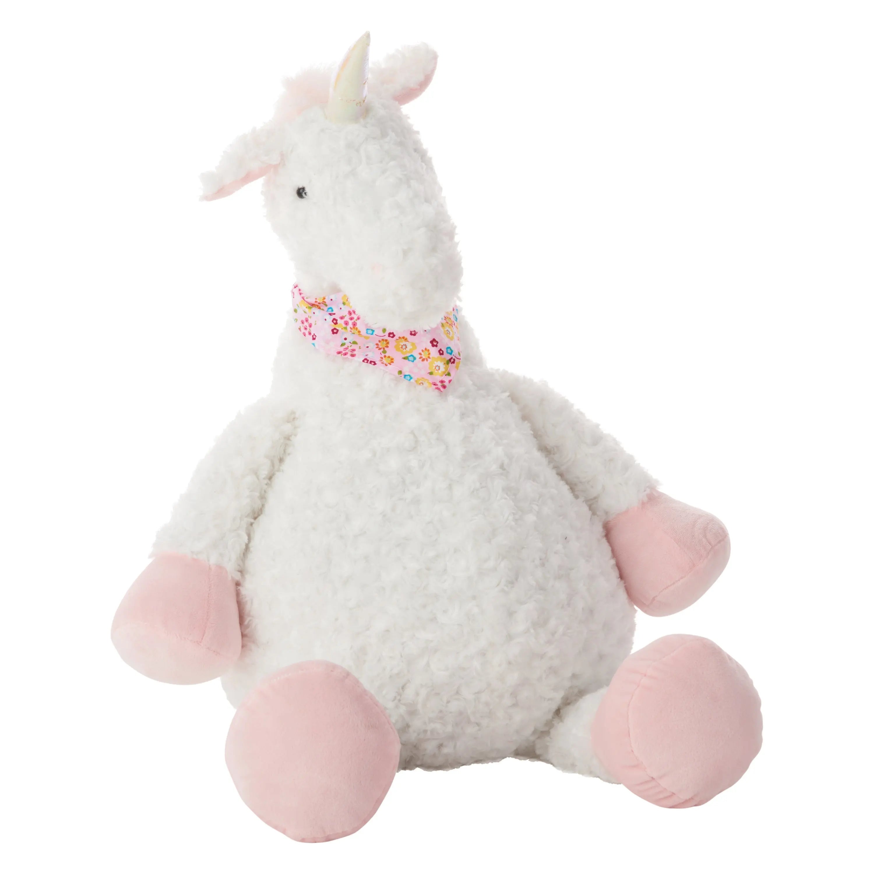 22" X 26" Ivory Unicorn Throw Pillow Homeroots Home Decor