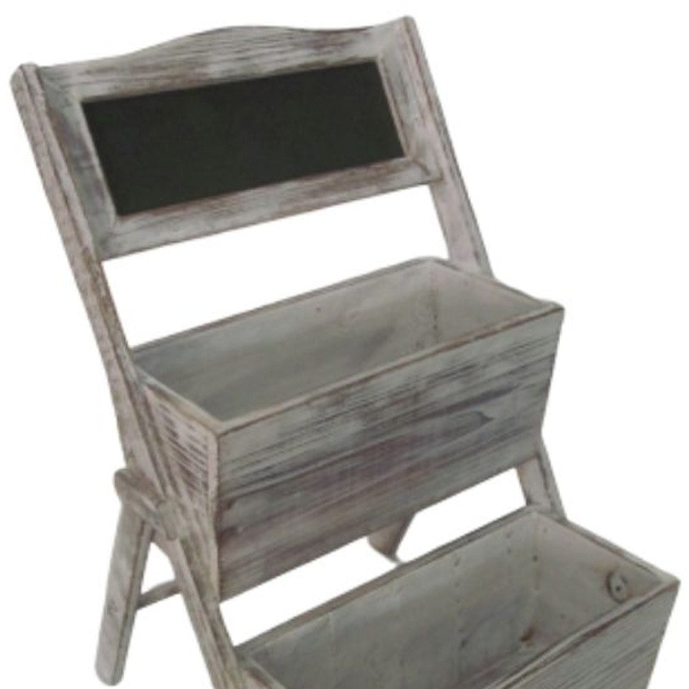 10" Gray Solid Wood Indoor Outdoor Planter Box - GreatEagleInc