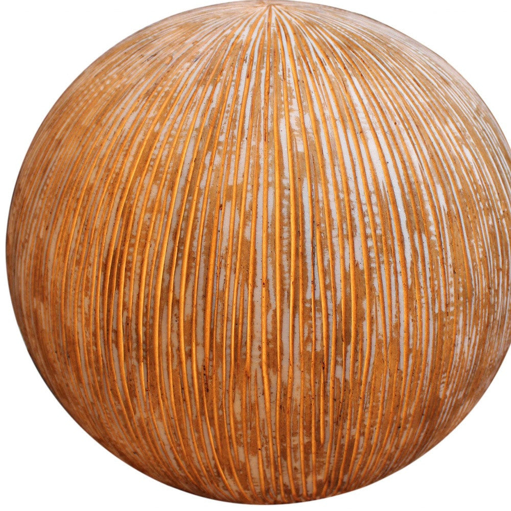 1 X 16 X 14 Sandstone Ribbed Finish Outdoor Light - Ball - GreatEagleInc