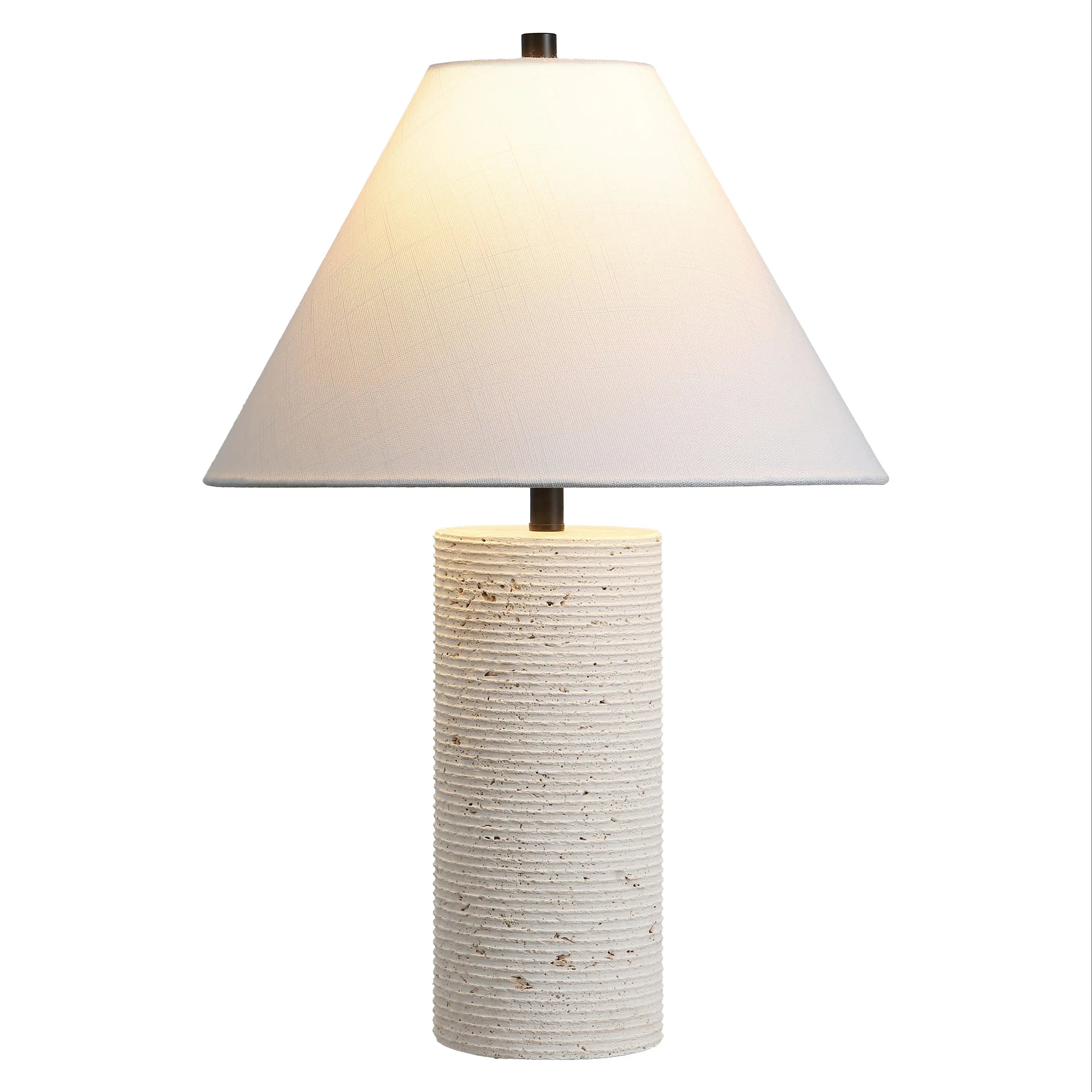 23" Beige Novelty Table Lamp With Empire Shade Homeroots Lighting