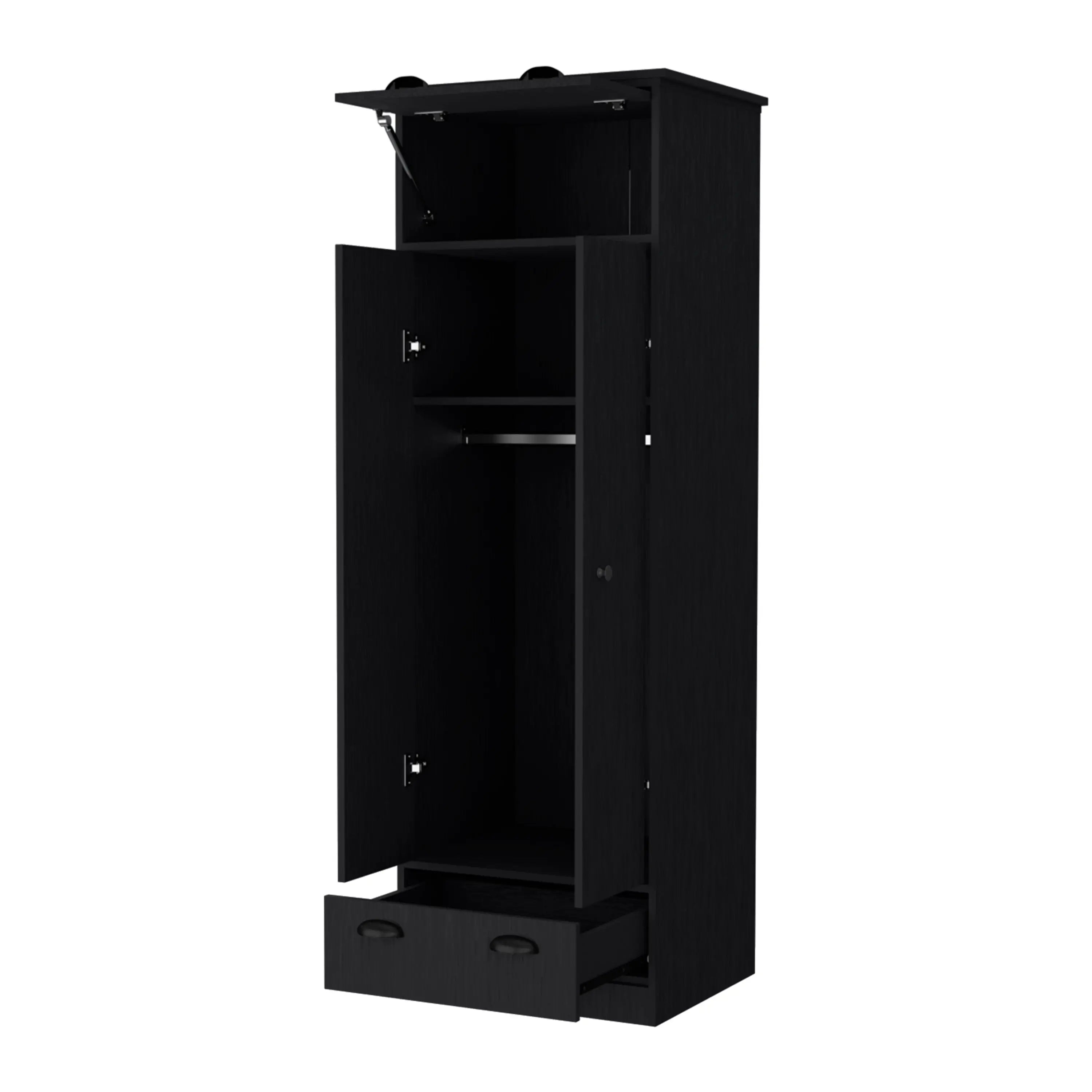 23" Black Drawer Combo Dresser Homeroots Bed & Bath