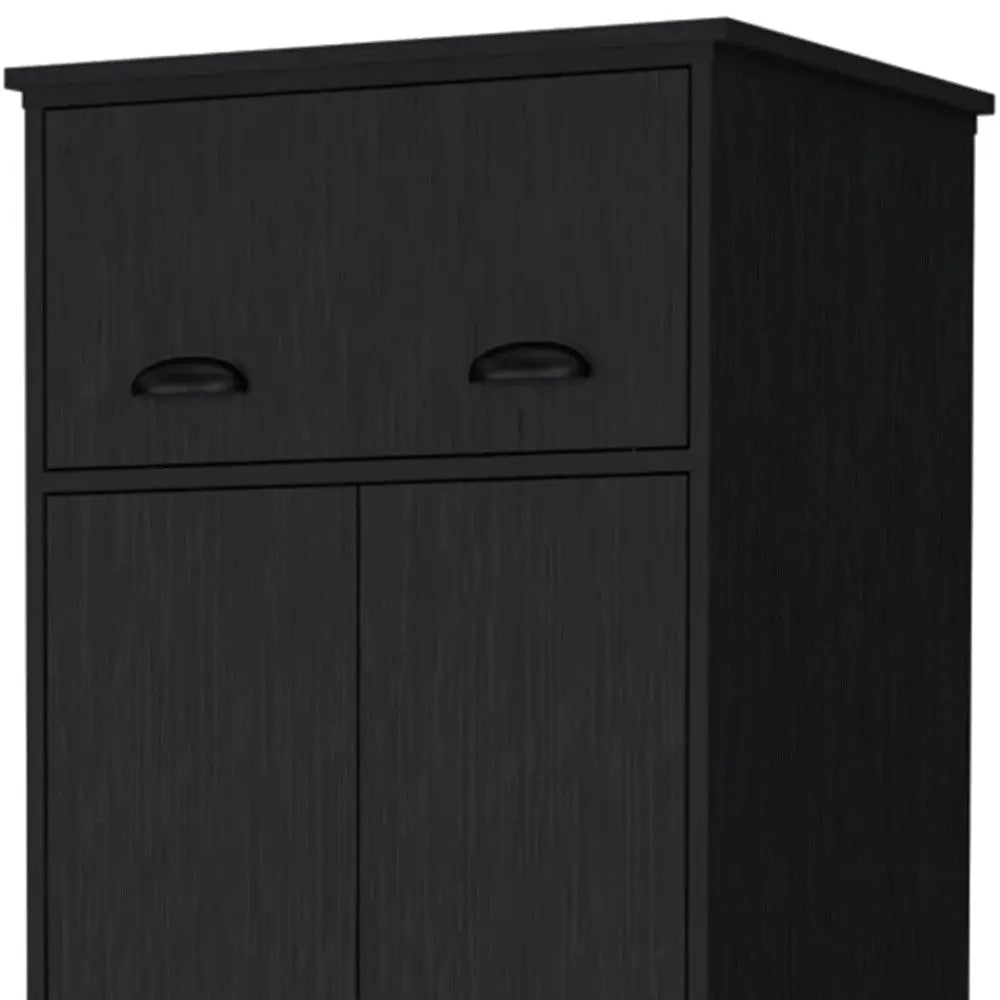 23" Black Drawer Combo Dresser Homeroots Bed & Bath