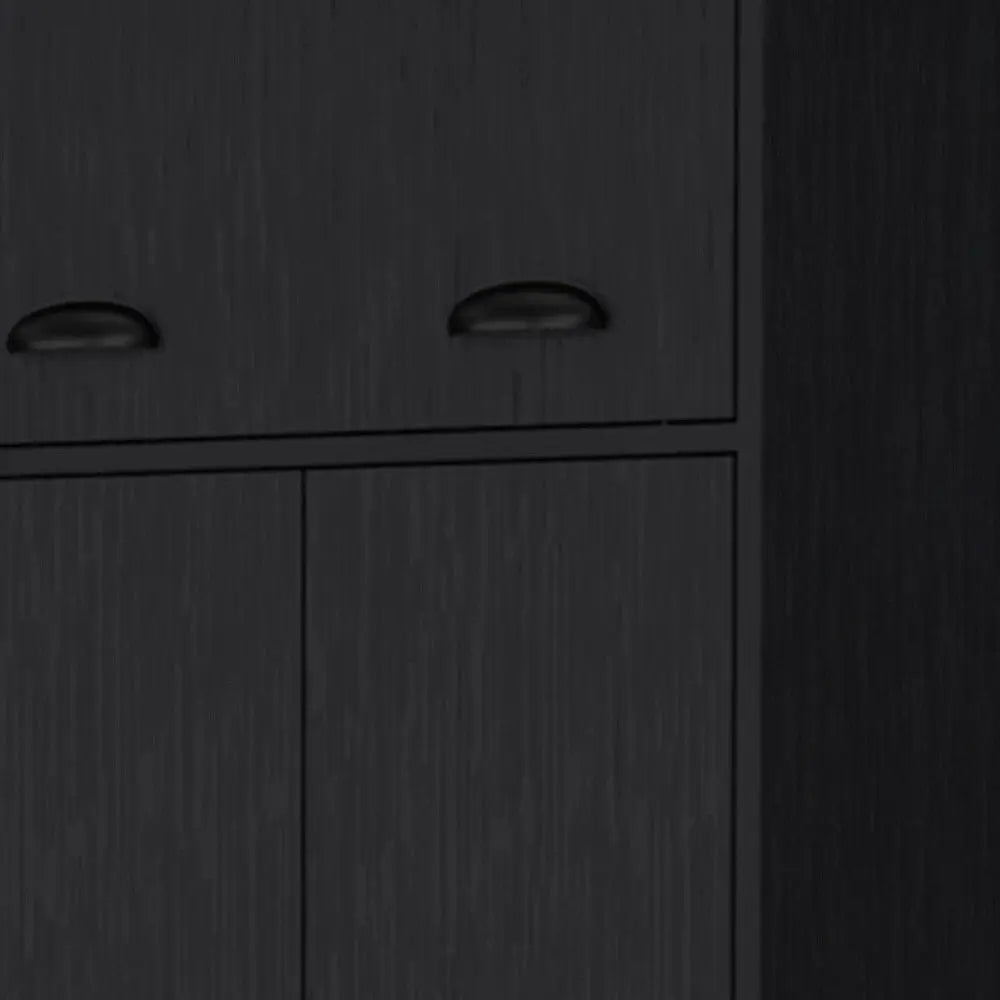 23" Black Drawer Combo Dresser Homeroots Bed & Bath