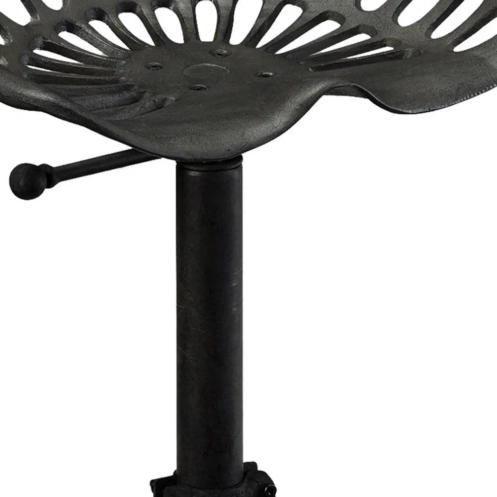 23" Black Iron Backless Adjustable Height Bar Chair Homeroots Living Room