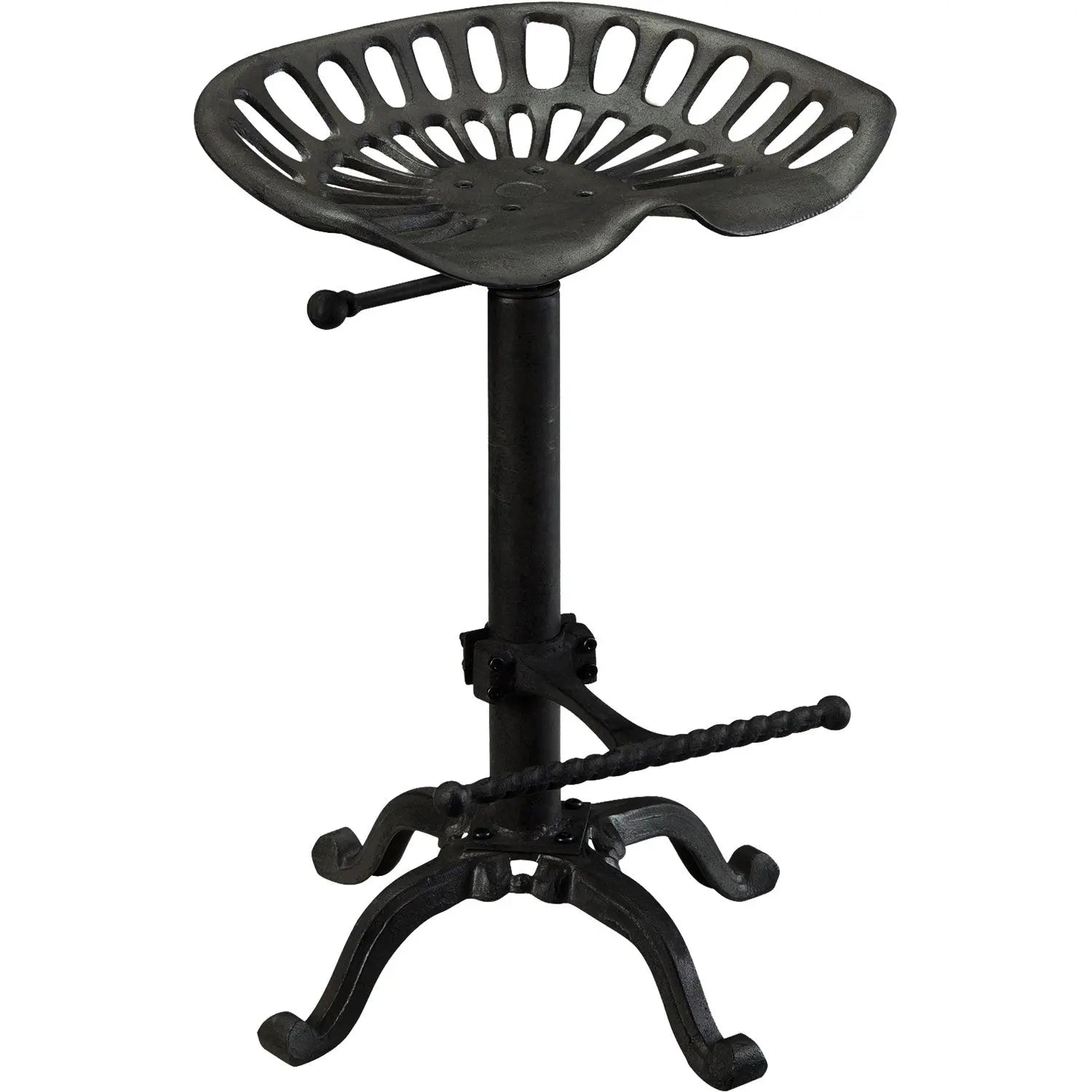 23" Black Iron Backless Adjustable Height Bar Chair Homeroots Living Room