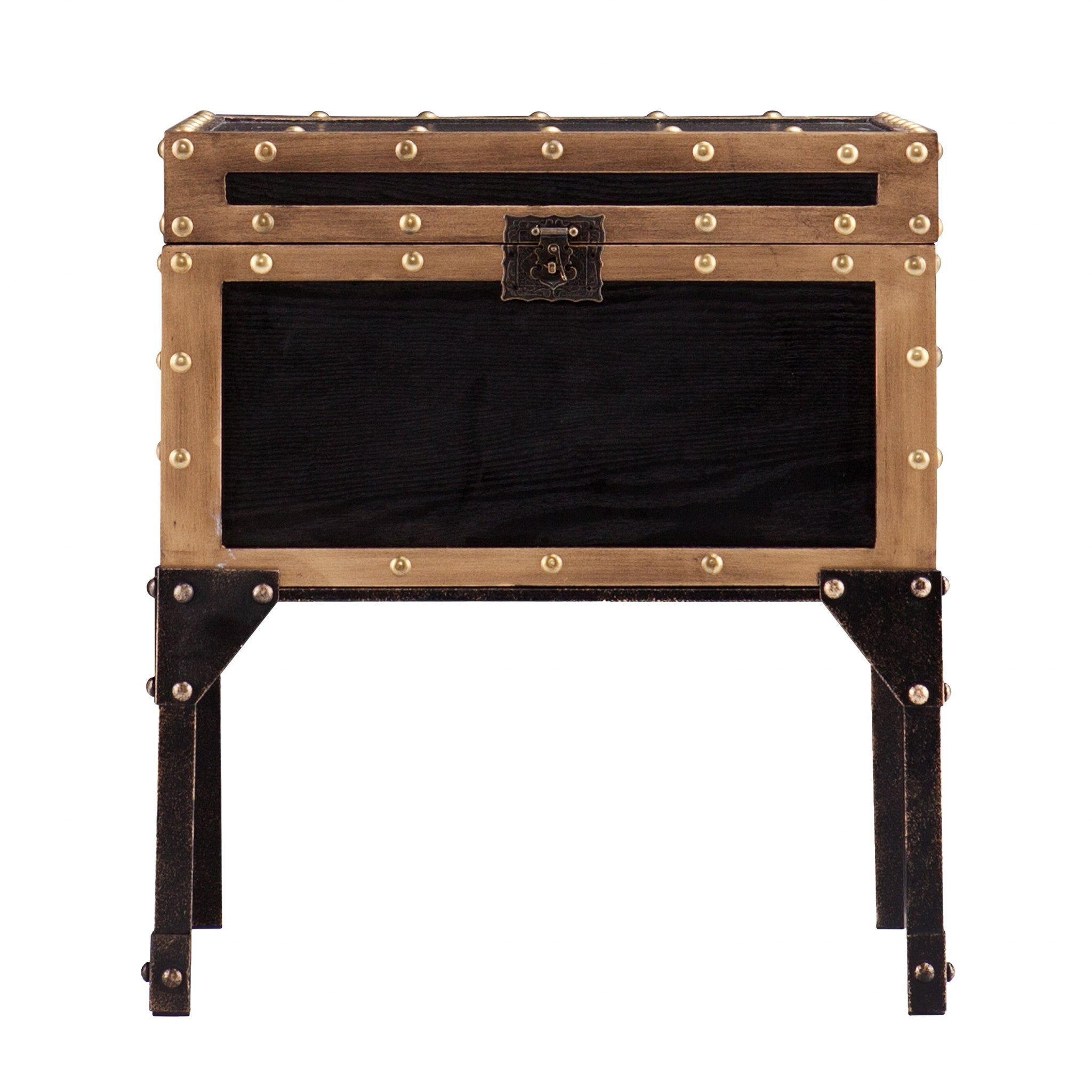 23" Black Manufactured Wood And Iron Square End Table Homeroots Living Room