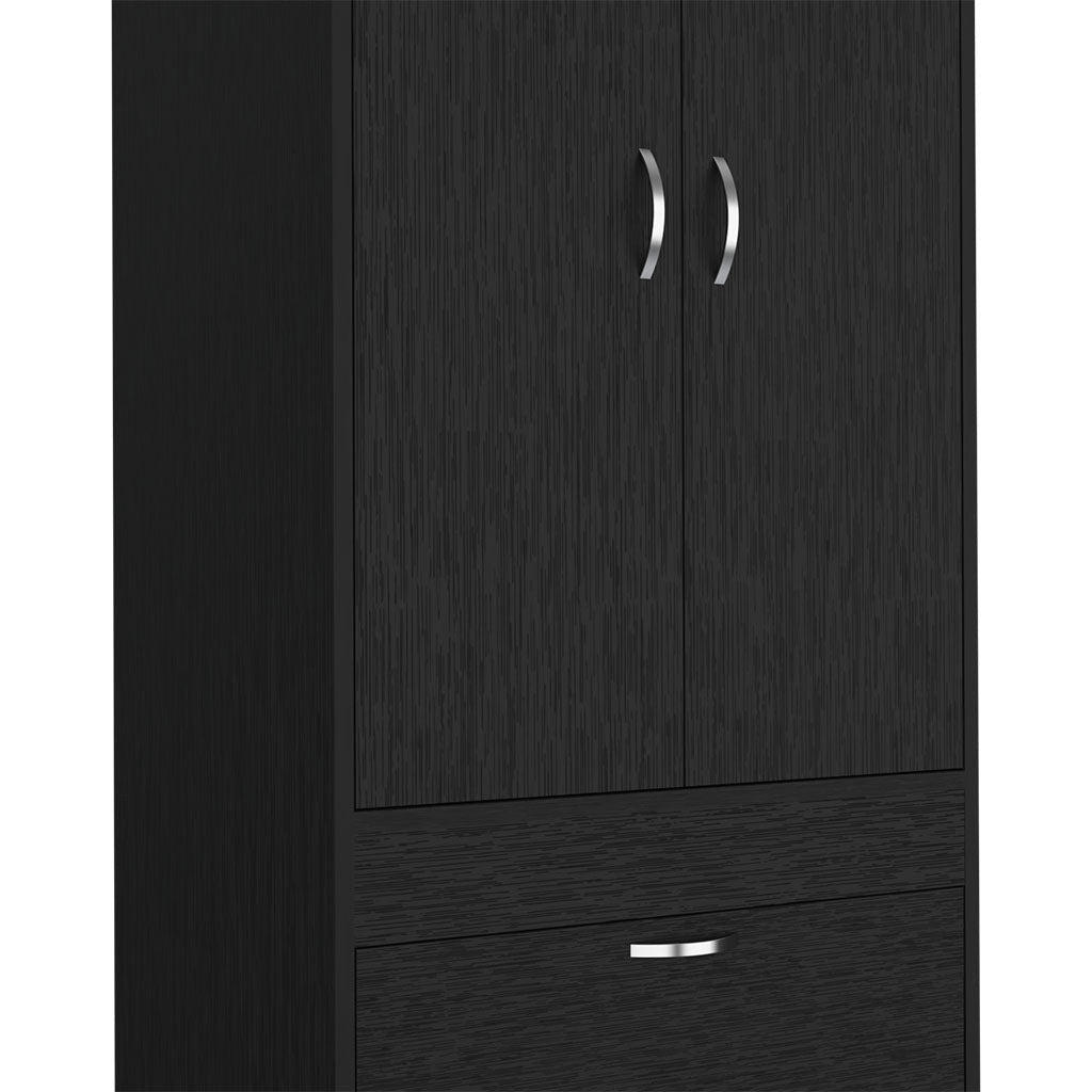 23" Black Two Drawer Dresser Homeroots Bed & Bath