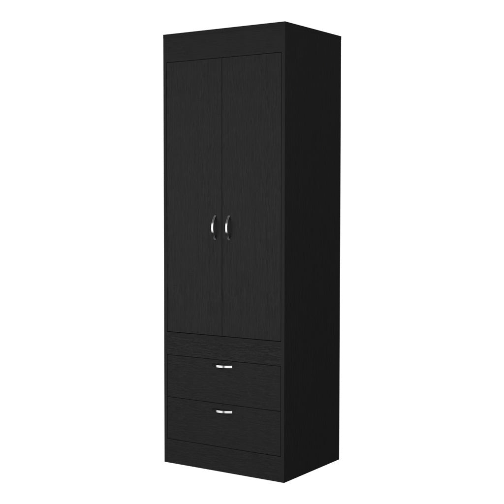 23" Black Two Drawer Dresser Homeroots Bed & Bath