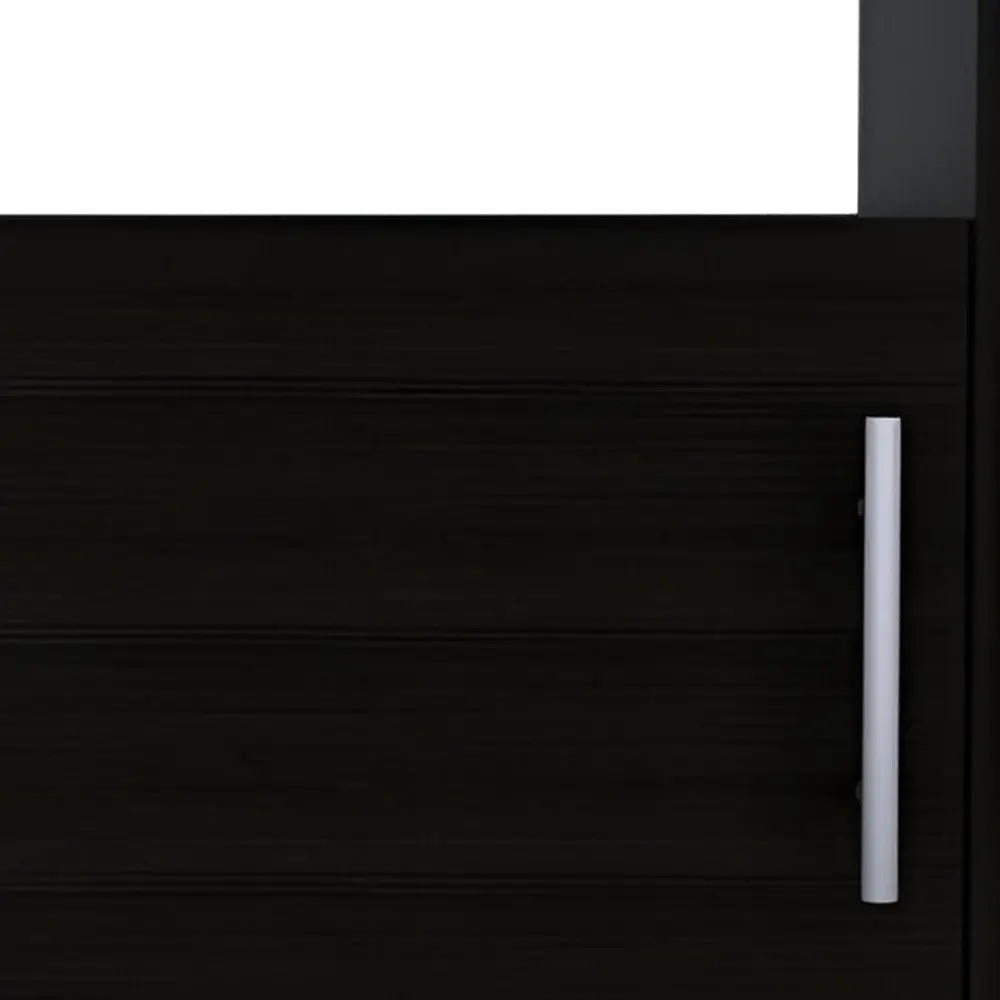 23" Black Wood Nightstand Homeroots Bed & Bath