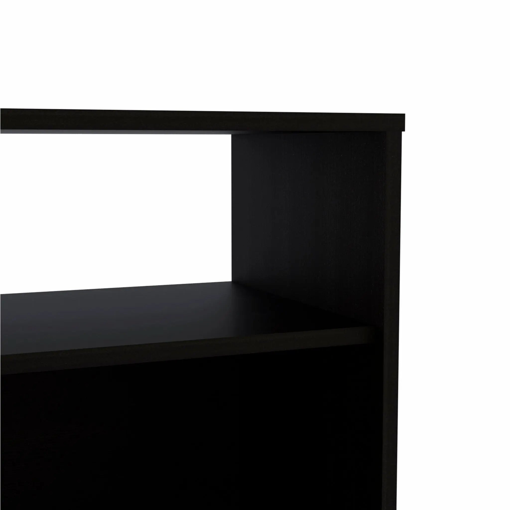 23" Black Wood Nightstand Homeroots Bed & Bath