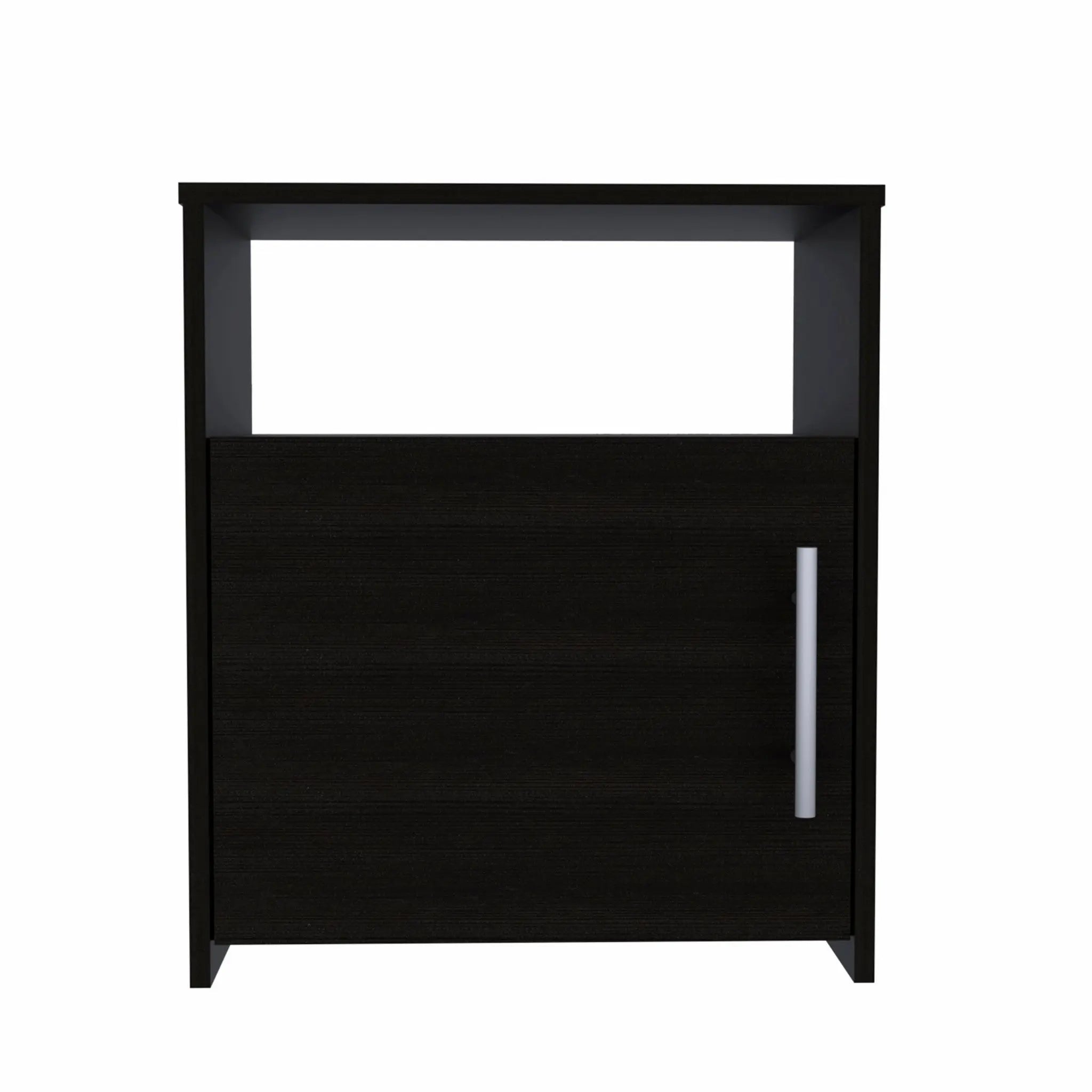 23" Black Wood Nightstand Homeroots Bed & Bath