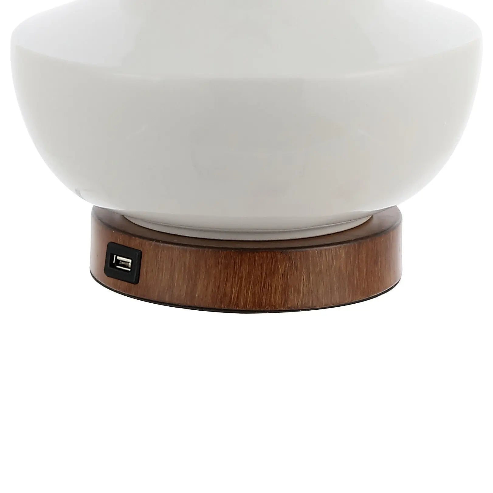 23" Brown Globe Bedside Lamp With Empire Shade Homeroots Lighting