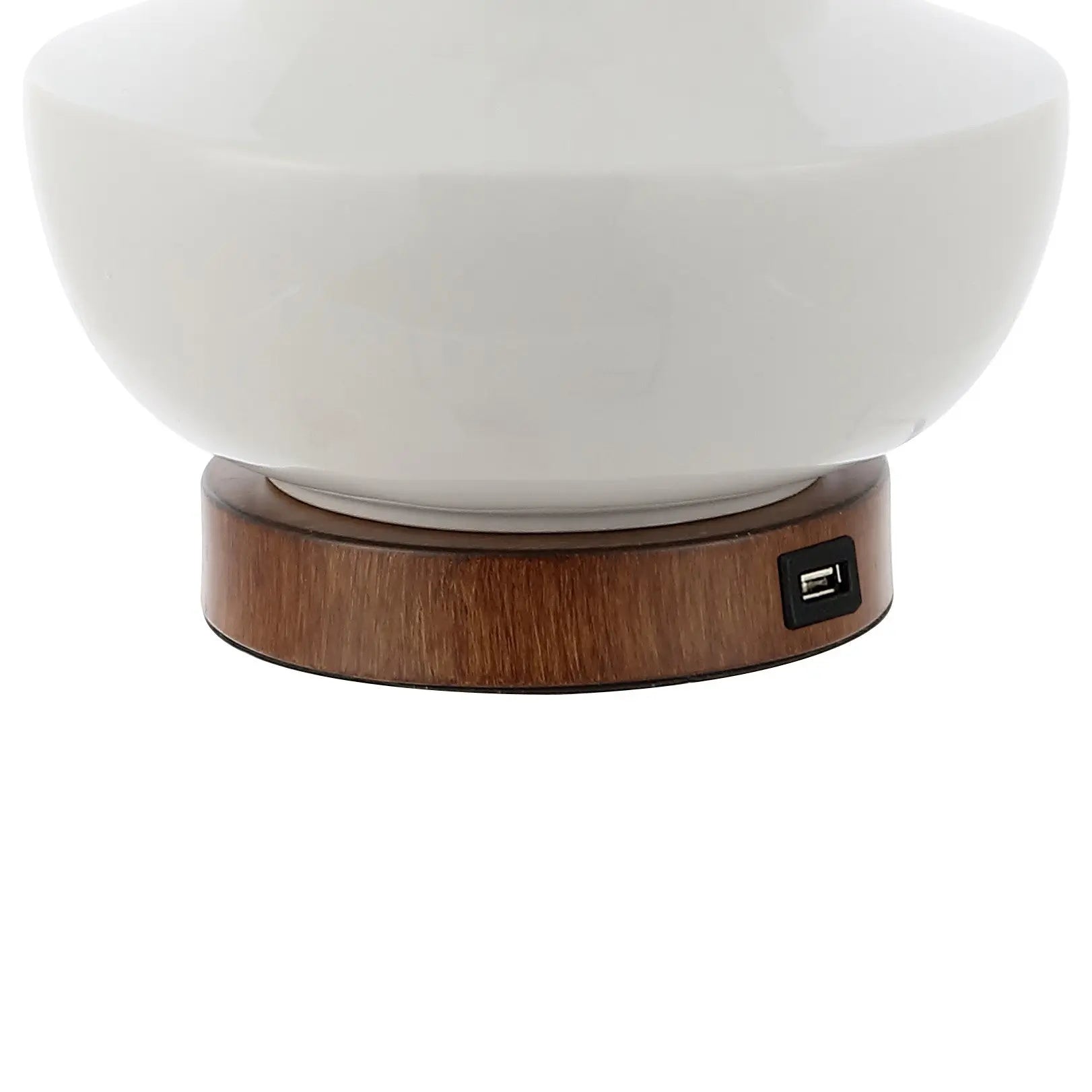 23" Brown Globe Bedside Lamp With Empire Shade Homeroots Lighting