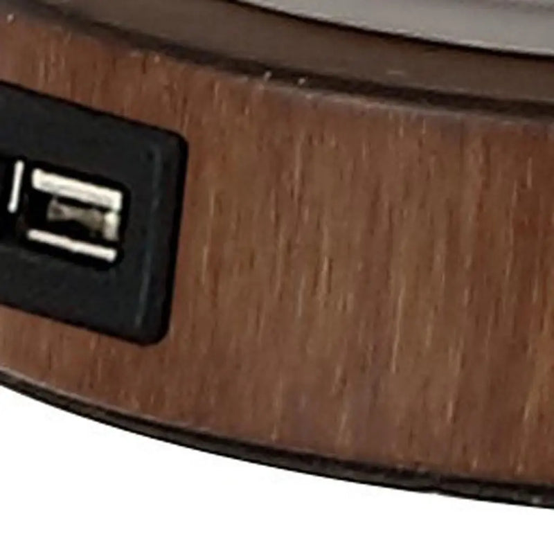 23" Brown Globe Bedside Lamp With Empire Shade Homeroots Lighting