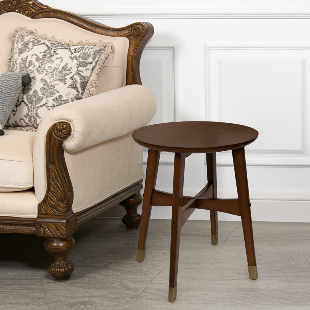 23" Brown Solid Wood End Table Homeroots Living Room