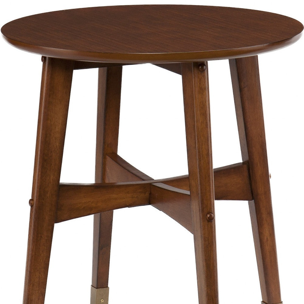 23" Brown Solid Wood End Table Homeroots Living Room