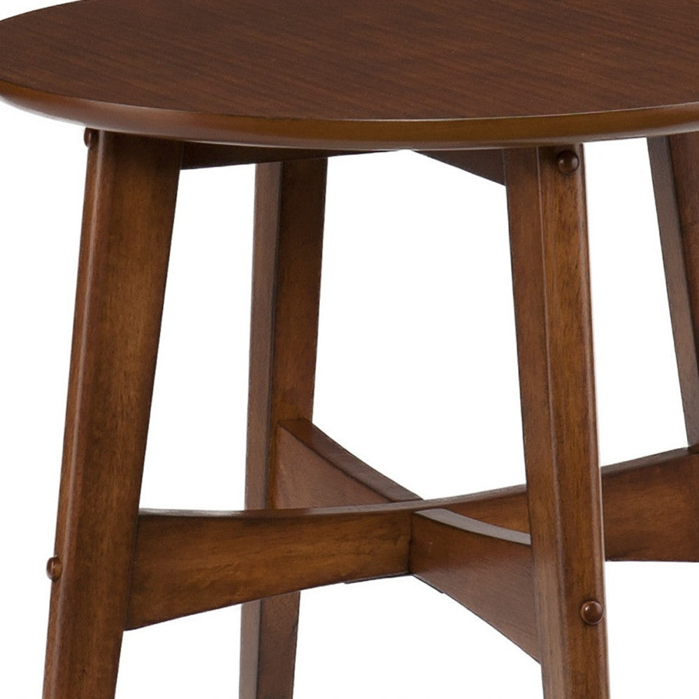 23" Brown Solid Wood End Table Homeroots Living Room