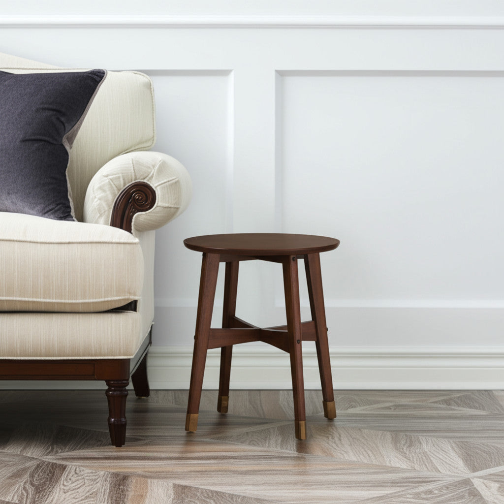 23" Brown Solid Wood End Table Homeroots Living Room