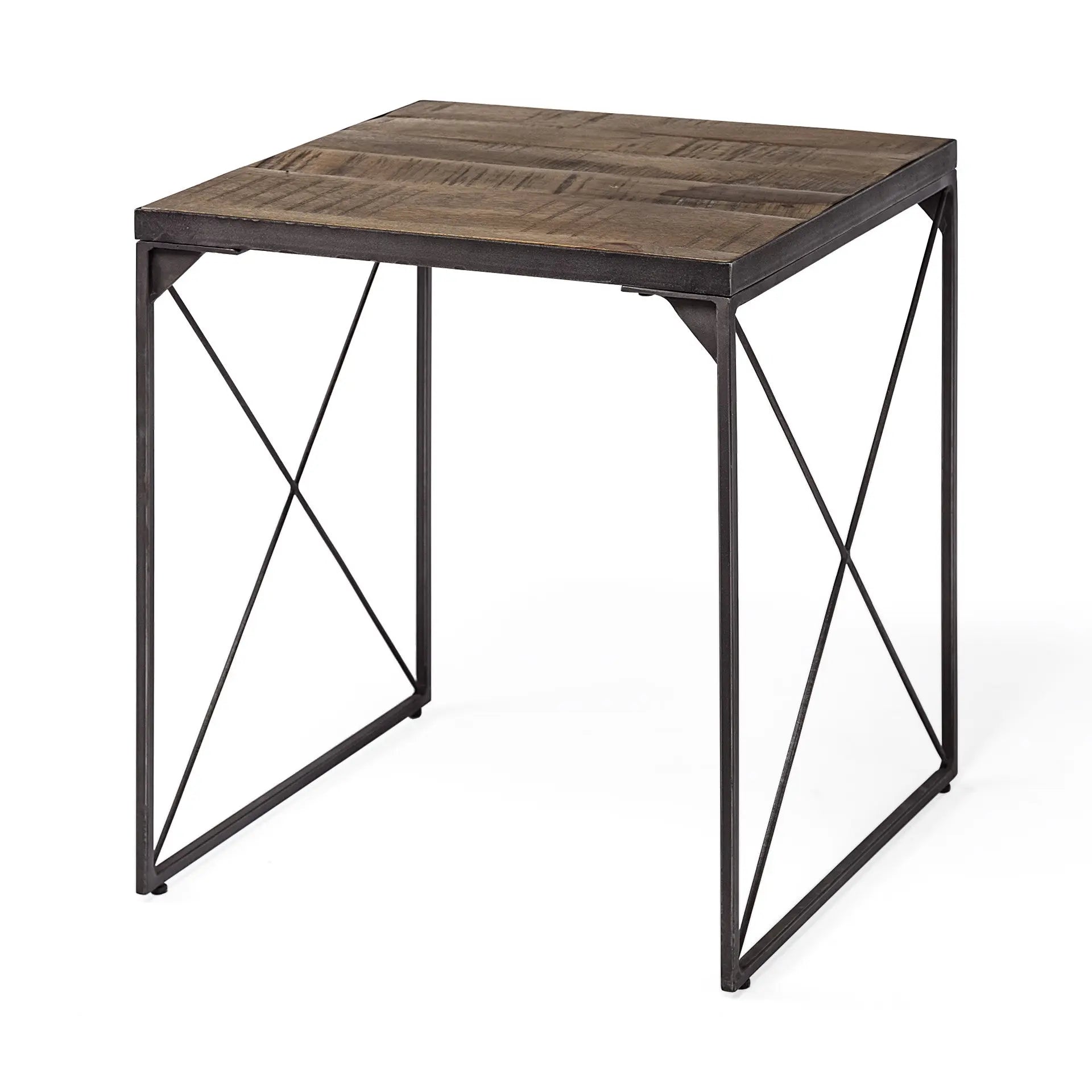 23" Brown Solid Wood Square End Table - GreatEagleInc