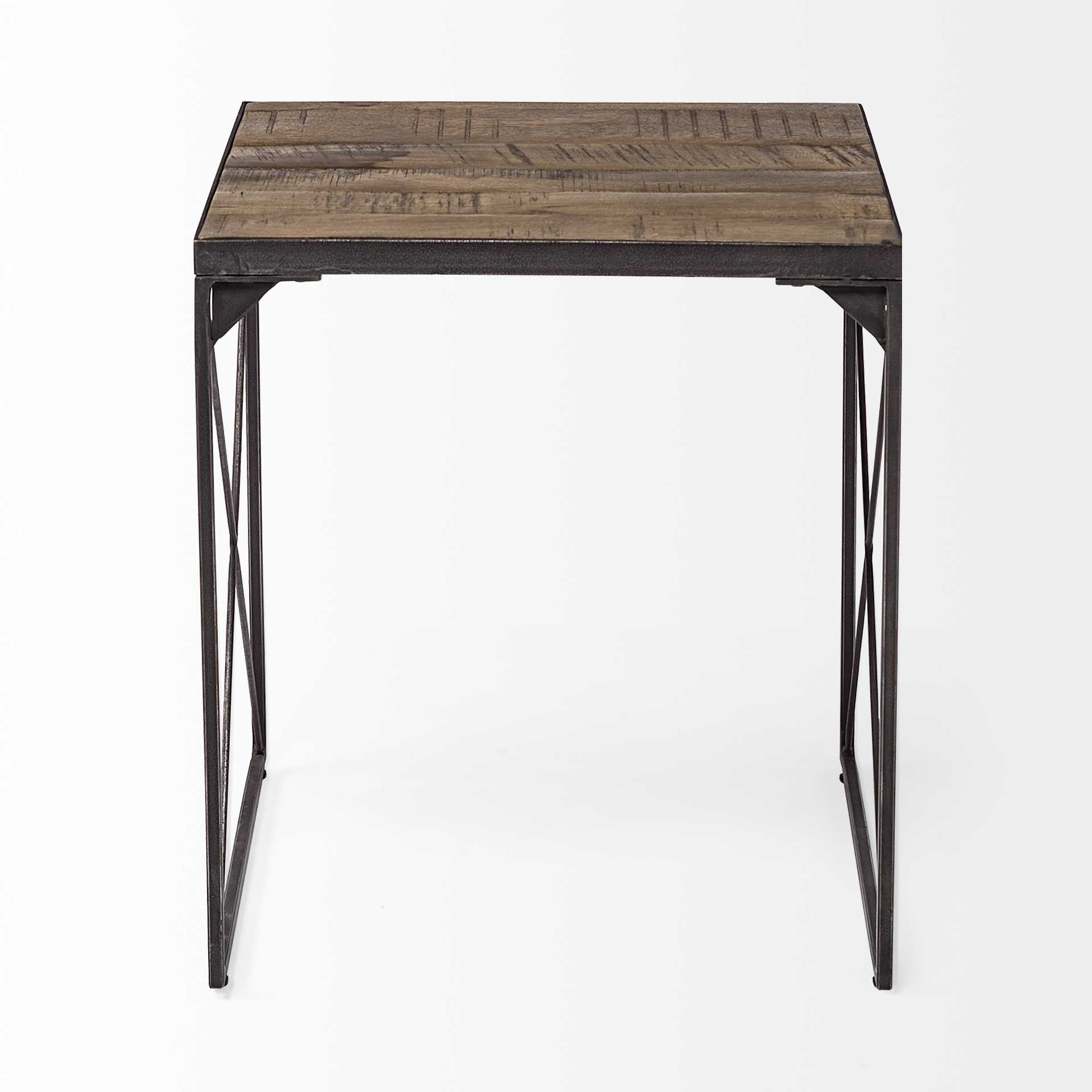23" Brown Solid Wood Square End Table - GreatEagleInc