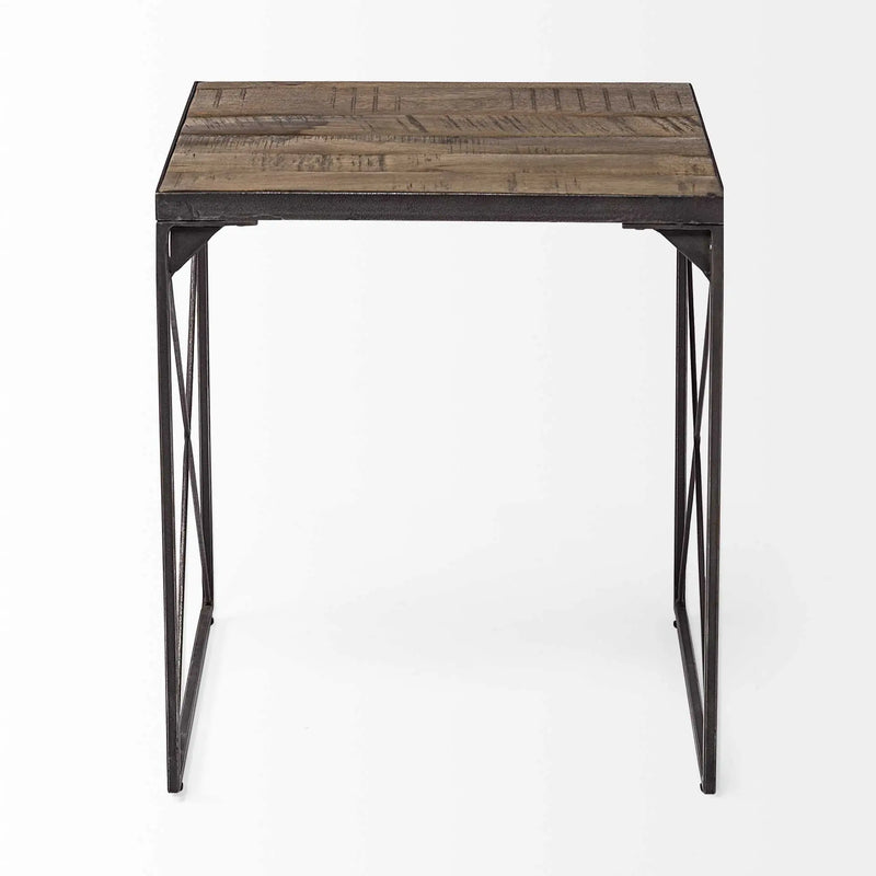 23" Brown Solid Wood Square End Table - GreatEagleInc