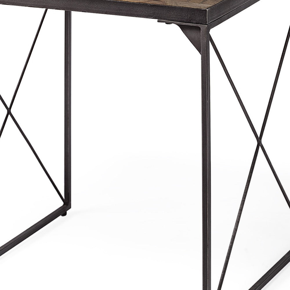 23" Brown Solid Wood Square End Table - GreatEagleInc