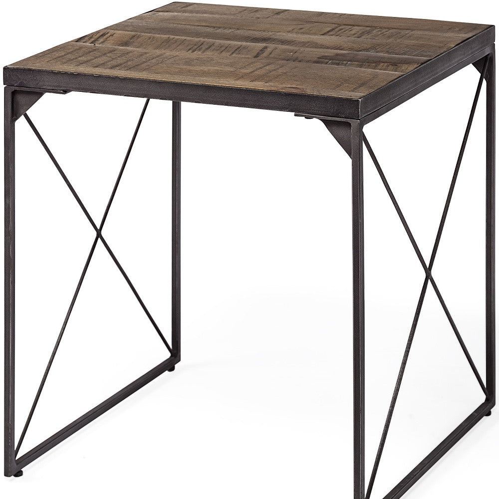 23" Brown Solid Wood Square End Table - GreatEagleInc