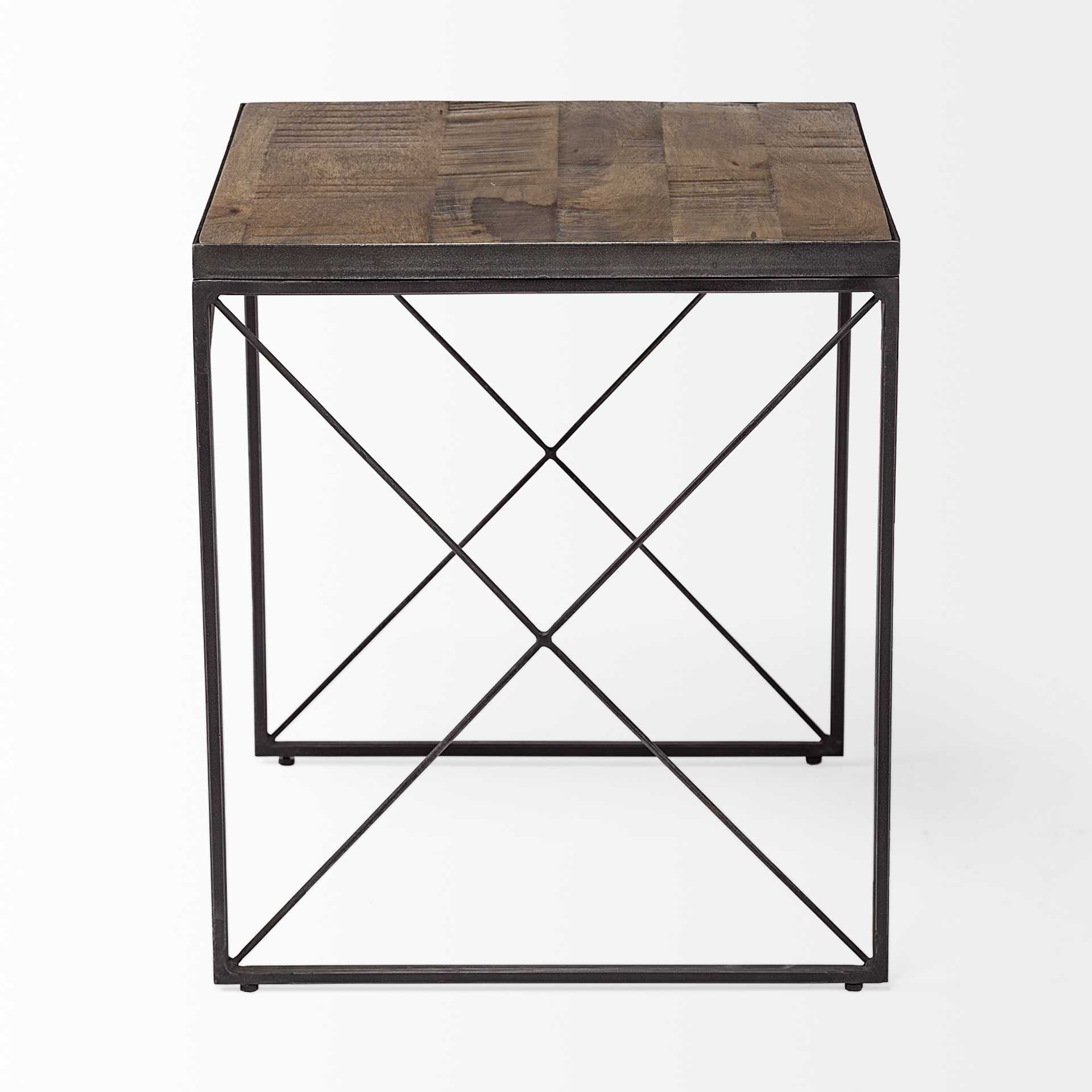 23" Brown Solid Wood Square End Table - GreatEagleInc
