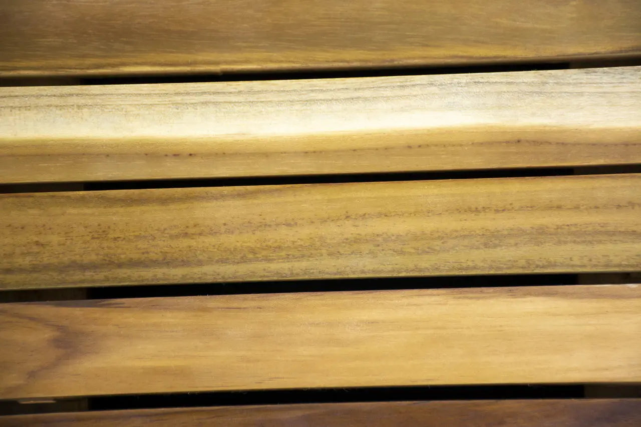 23" Brown Teak Slat Non Slip Bath Mat Homeroots Bed & Bath