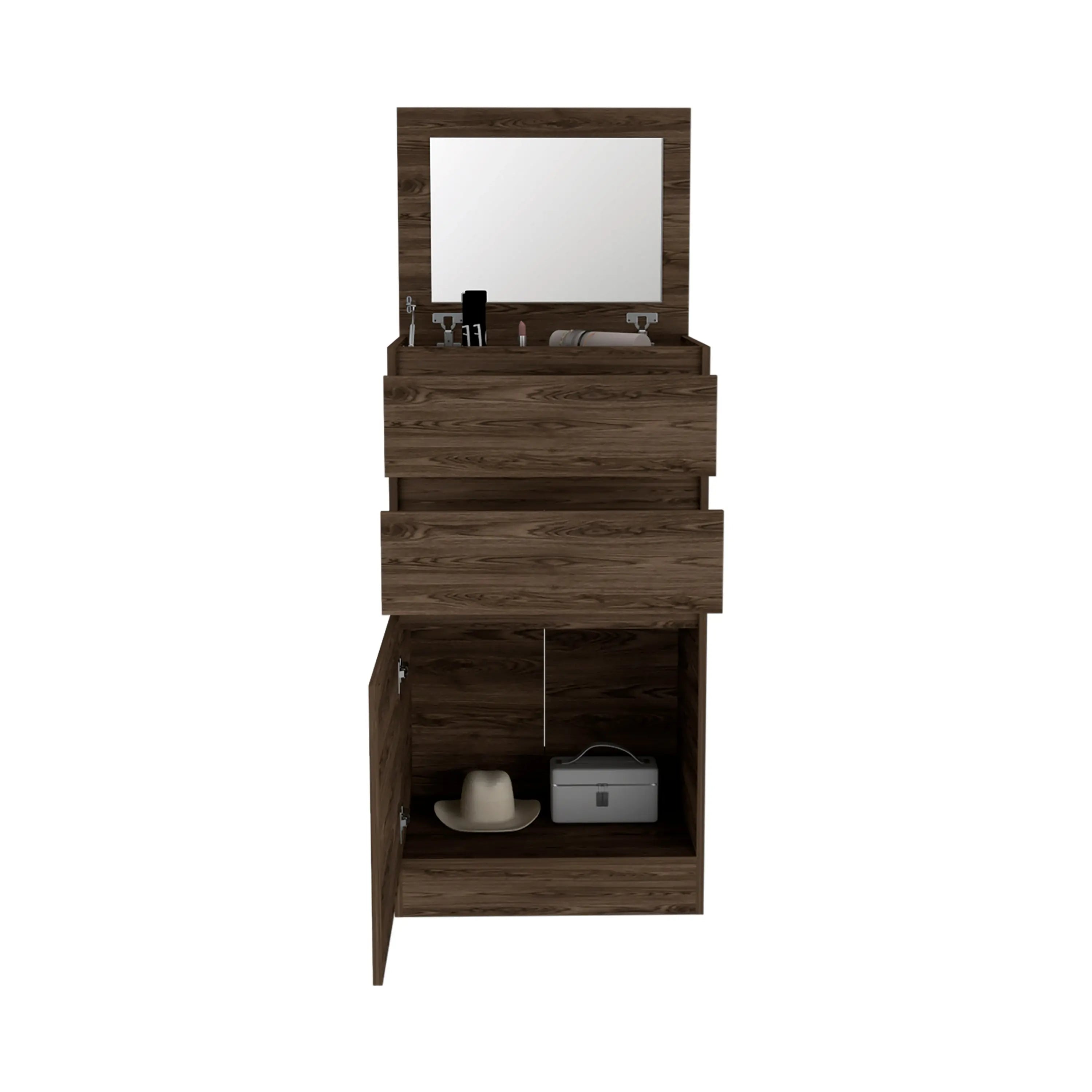 23" Brown Two Drawer Standard Chest Homeroots Bed & Bath