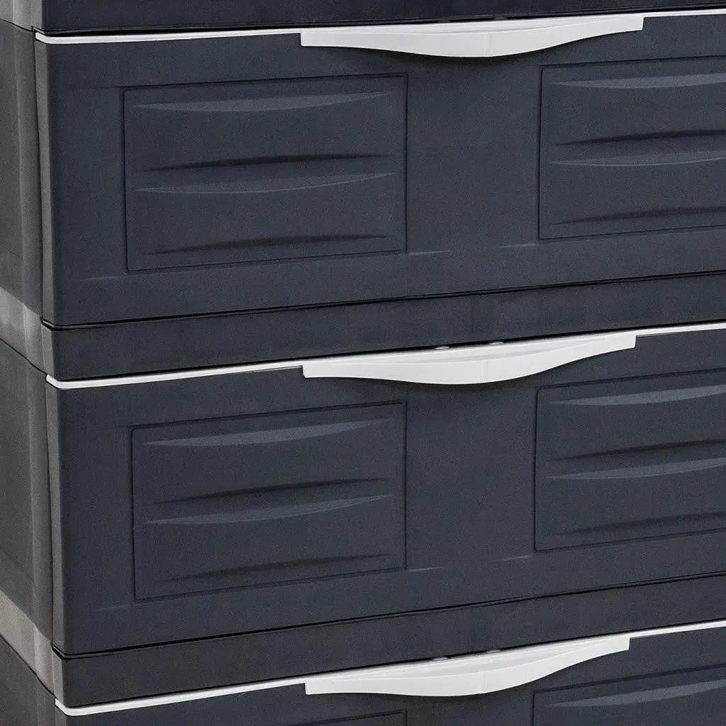 23" Charcoal Plastic Accent Cabinet With Three Drawers Homeroots Kitchen & Dining