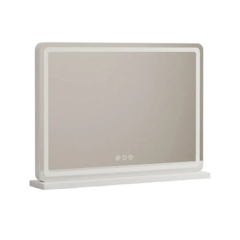 23" Clear Lighted Freestanding Frameless Makeup Shaving Tabletop Mirror Homeroots Bed & Bath