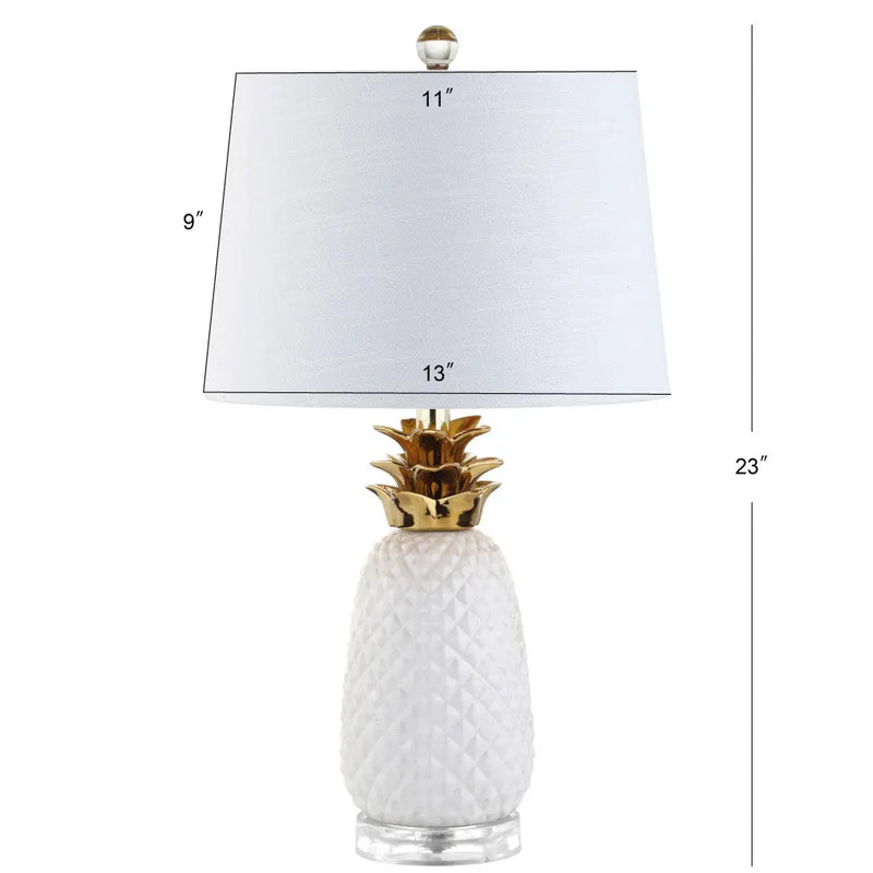 23" Clear Novelty Table Lamp With Drum Shade Homeroots Lighting