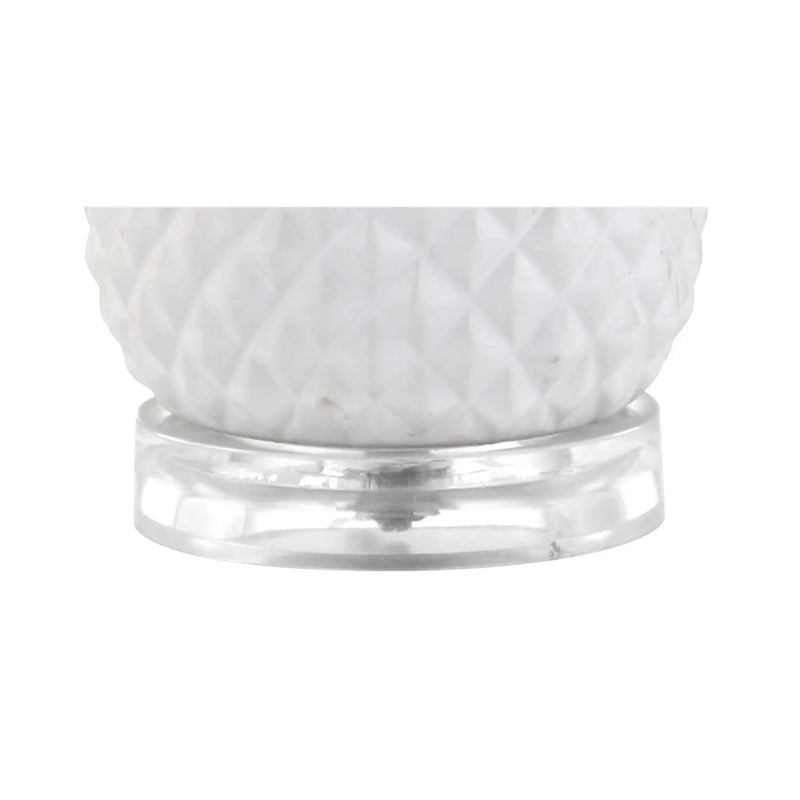 23" Clear Novelty Table Lamp With Drum Shade Homeroots Lighting