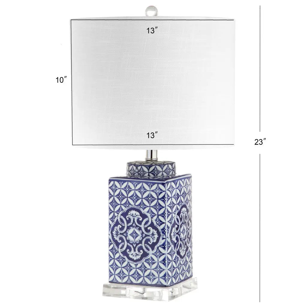 23" Clear Novelty Table Lamp With Drum Shade Homeroots Lighting