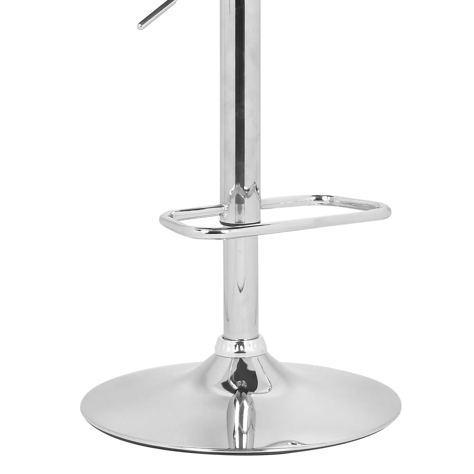 23" Cream And Silver Iron Swivel Low Back Adjustable Height Bar Chair - GreatEagleInc