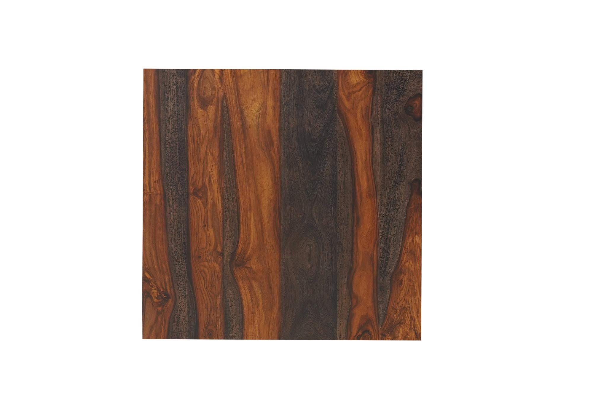 23" Dark Brown Solid Wood Square Pedestal End Table Homeroots Living Room