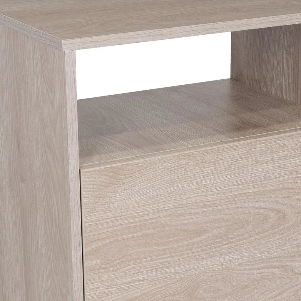 23" Gray Wood Nightstand Homeroots Bed & Bath
