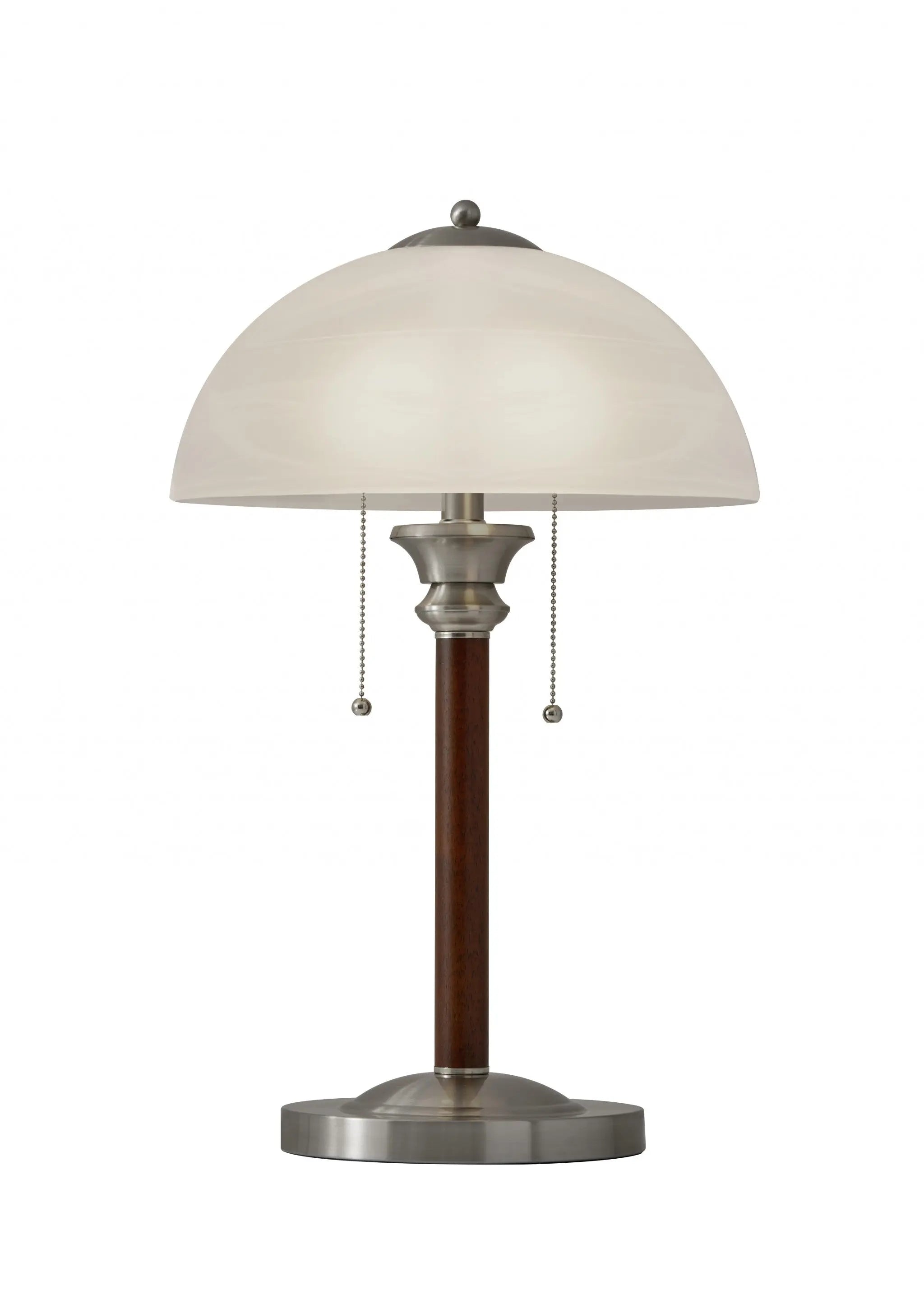 23" Silver Metal Standard Table Lamp With White Shade - GreatEagleInc