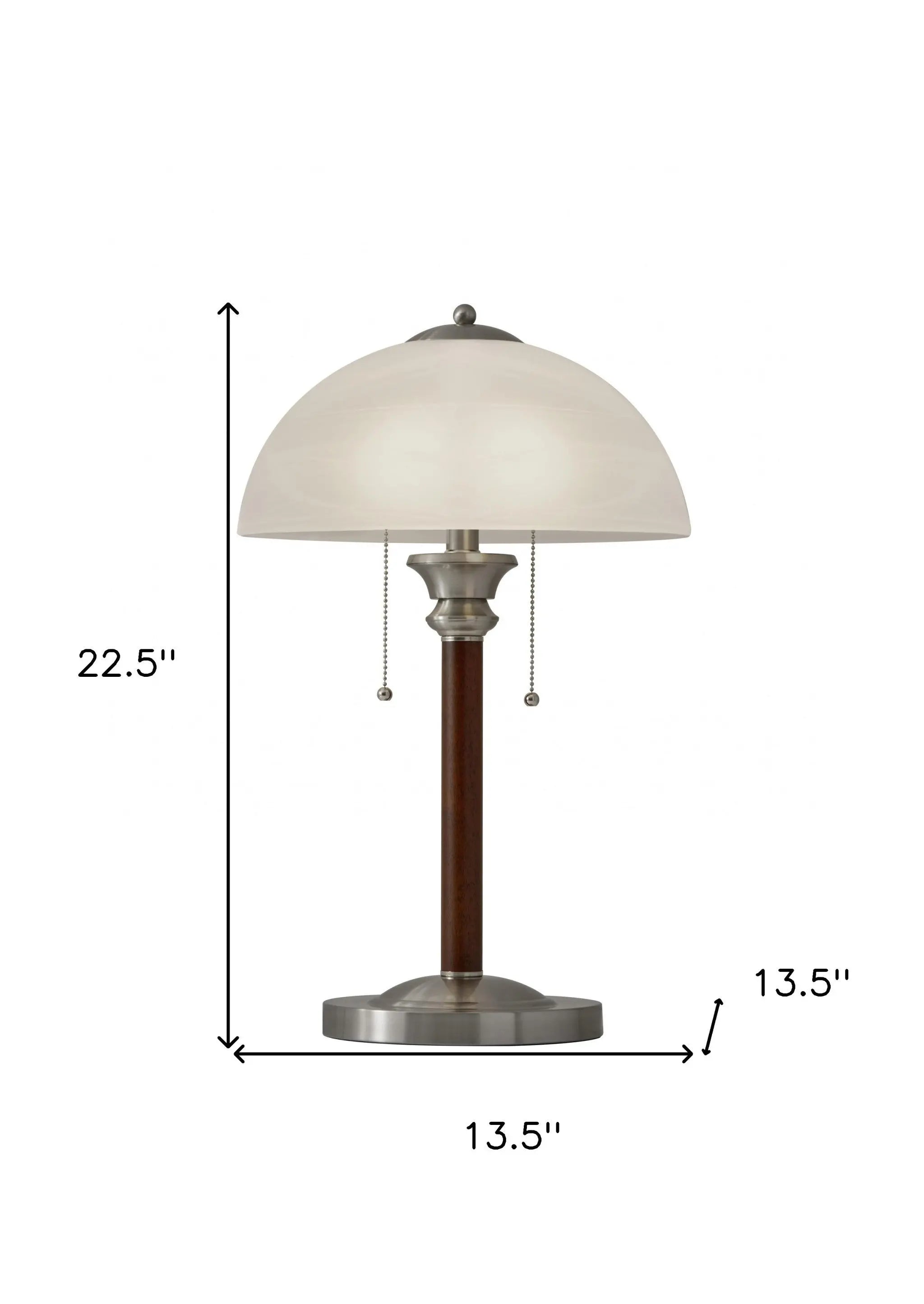 23" Silver Metal Standard Table Lamp With White Shade - GreatEagleInc